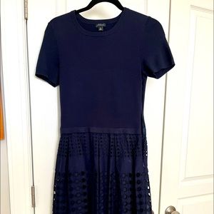 Ann Taylor xs cotton linen dress. Top is slim fitting like a cotton sweater.
